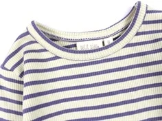 Petit Piao dusty violet/dark off white stribet t-shirt modal
